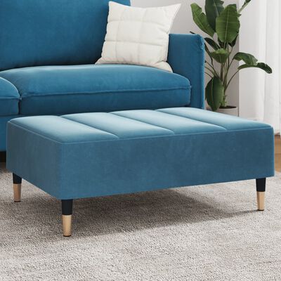 vidaXL Fußhocker Blau 77x55x31 cm Samt