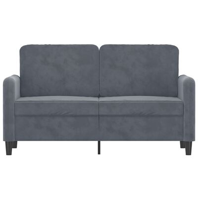 vidaXL 2-Sitzer-Sofa Dunkelgrau 120 cm Samt