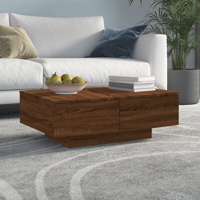 vidaXL Couchtisch Braun Eichen-Optik 90x60x31 cm Holzwerkstoff