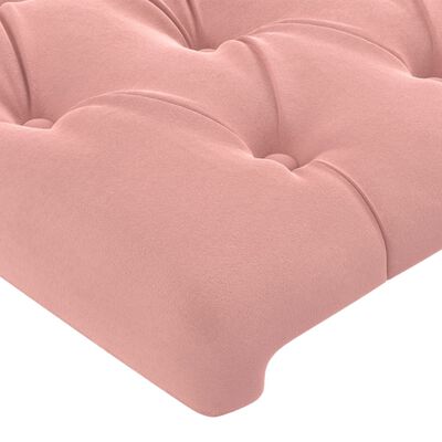 vidaXL Kopfteil Rosa 100x7x78/88 cm Samt