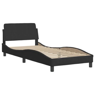 vidaXL Bett mit Matratze Schwarz 80x200 cm Samt