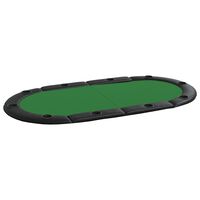 vidaXL Poker-Tischauflage Klappbar 10 Spieler Grün 208x106x3 cm