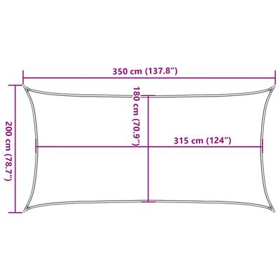 vidaXL Sonnensegel 160 g/m² Rechteckig Sandfarben 2x3,5 m HDPE