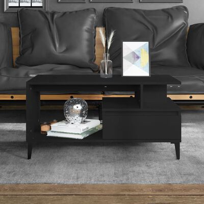 vidaXL Couchtisch Schwarz 90x49x45 cm Holzwerkstoff