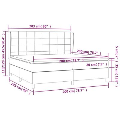 vidaXL Boxspringbett mit Matratze Rosa 200x200 cm Samt