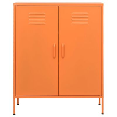 vidaXL Lagerschrank Orange 80x35x101,5 cm Stahl