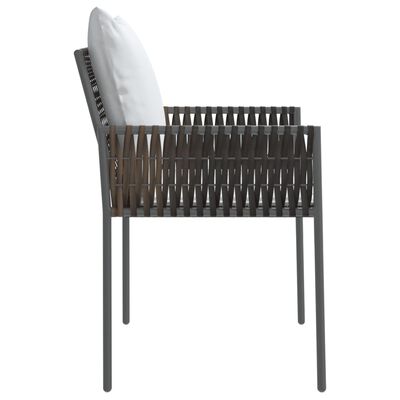 vidaXL Gartenstühle mit Kissen 6 Stk. Braun 54x61x83 cm Poly Rattan