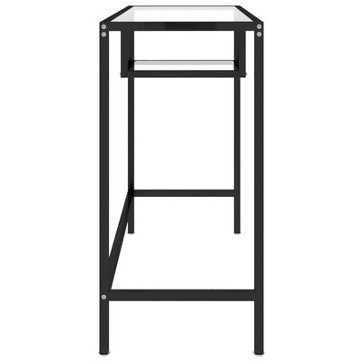 vidaXL Computertisch Transparent 100x36x74 cm Glas