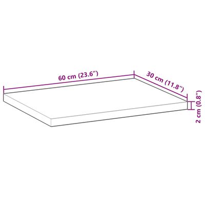 vidaXL Schweberegale 4 Stk. 60x30x2 cm Massivholz Akazie Unbehandelt