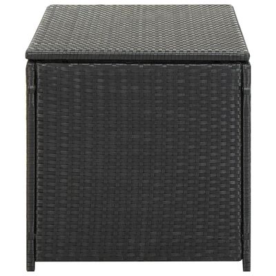 vidaXL Gartenbox Poly Rattan 100x50x50 cm Schwarz