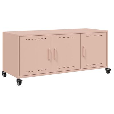 vidaXL TV-Schrank Rosa 100,5x39x43,5 cm Stahl