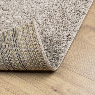 vidaXL Teppich Shaggy Hochflor Modern Beige 300x400 cm