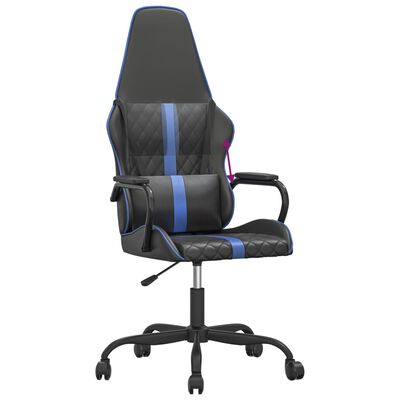 vidaXL Gaming-Stuhl Schwarz und Blau Kunstleder