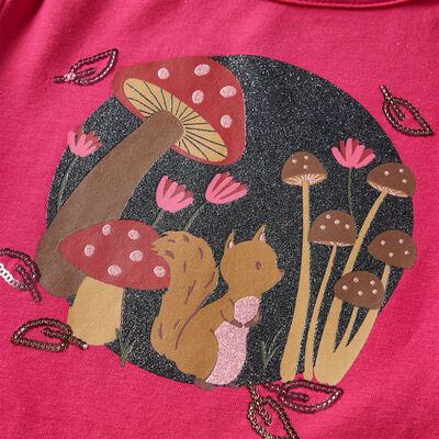 Kinder-Langarmshirt Knallrosa 92