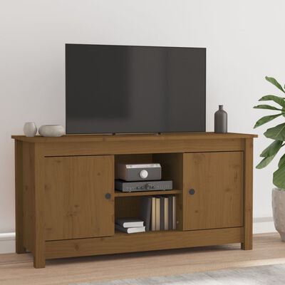 vidaXL TV-Schrank Honigbraun 103x36,5x52 cm Massivholz Kiefer