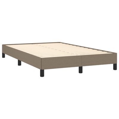 vidaXL Boxspringbett mit Matratze Taupe 120x190 cm Stoff