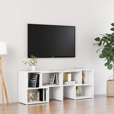 vidaXL TV-Schrank Weiß 104x30x52 cm Holzwerkstoff