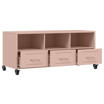 vidaXL TV-Schrank Rosa 100,5x39x43,5 cm Stahl