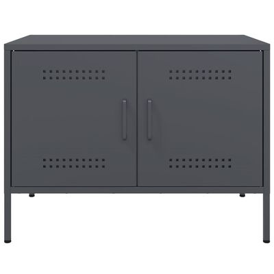 vidaXL TV-Schrank Anthrazit 68x39x50,5 cm Stahl