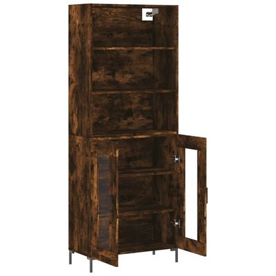 vidaXL Highboard Räuchereiche 69,5x34x180 cm Holzwerkstoff