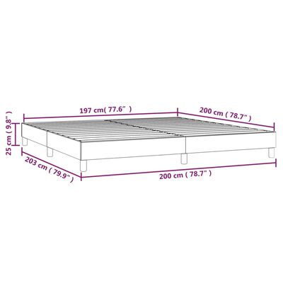 vidaXL Bettgestell Hellgrau 200x200 cm Stoff