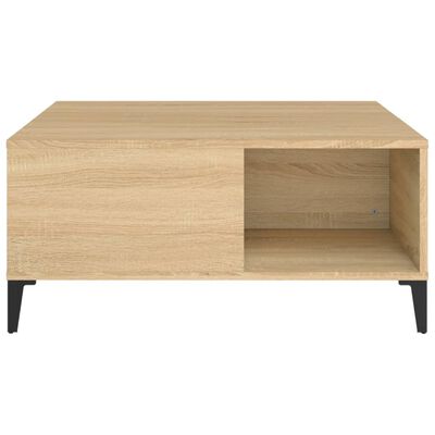 vidaXL Couchtisch Sonoma-Eiche 80x80x36,5 cm Holzwerkstoff