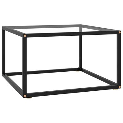 vidaXL Couchtisch Schwarz mit Hartglas 60x60x35 cm