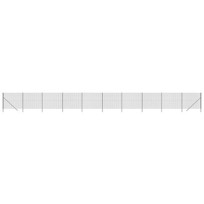 vidaXL Maschendrahtzaun Anthrazit 2,2x25 m Verzinkter Stahl