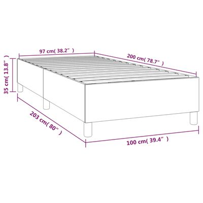 vidaXL Bettgestell Schwarz 100x200 cm Kunstleder