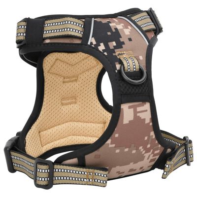 vidaXL Hundegeschirr mit Leine & Halsband Verstellbar Camouflage L