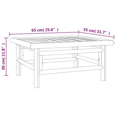 vidaXL 7-tlg. Garten-Lounge-Set mit Grünen Kissen Bambus