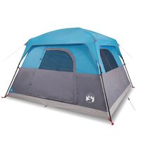 vidaXL Campingzelt 4 Personen Blau Wasserdicht