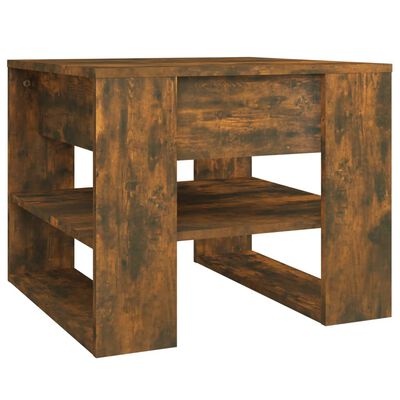 vidaXL Couchtisch Räuchereiche 55,5x55x45 cm Holzwerkstoff