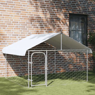 vidaXL Outdoor-Hundezwinger mit Dach 200x200x150 cm