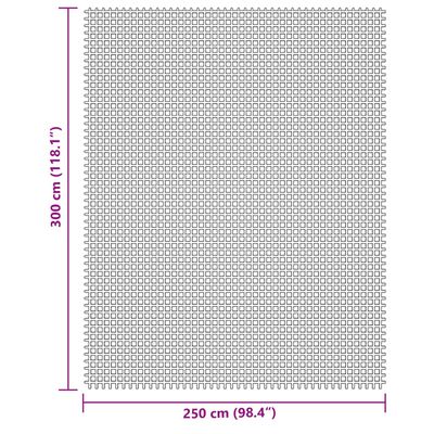 vidaXL Campingteppich Hellgrau 3x2,5 m