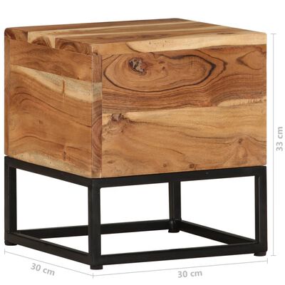 vidaXL Beistelltisch 30x30x33 cm Massivholz Akazie