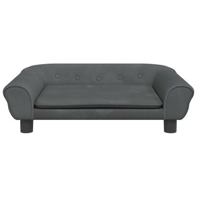 vidaXL Kindersofa Dunkelgrau 70x45x26 cm Samt