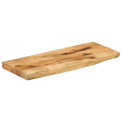 vidaXL Tischplatte 80x40x2,5 cm Baumkante Massivholz Raues Mangoholz