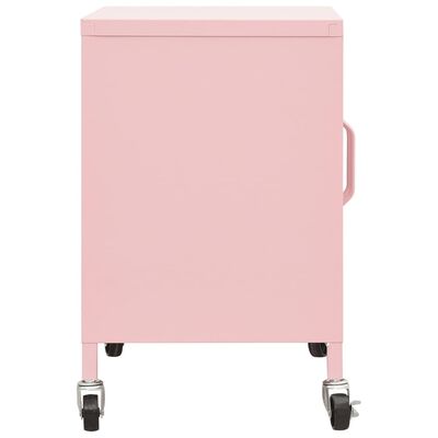 vidaXL Lagerschrank Rosa 60x35x56 cm Stahl