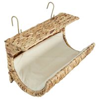 vidaXL Katzenbett mit Kissen Wasserhyazinthe 35x18x18 cm