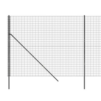 vidaXL Maschendrahtzaun Anthrazit 1,6x10 m Verzinkter Stahl