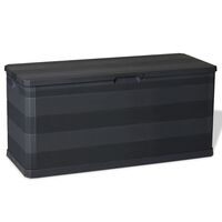 vidaXL Gartenbox Schwarz 117×45×56 cm