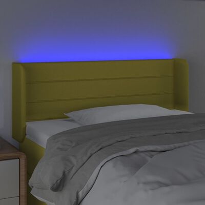 vidaXL LED Kopfteil Grün 103x16x78/88 cm Stoff