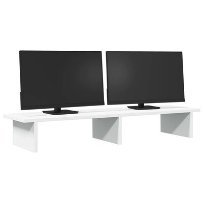 vidaXL Monitorständer Weiß 100x27x15 cm Holzwerkstoff