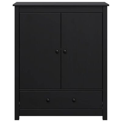 vidaXL Highboard Schwarz 83x41,5x100 cm Massivholz Kiefer