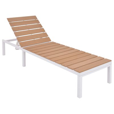 vidaXL 5-tlg. Garten-Lounge-Set mit Auflagen Aluminium und WPC