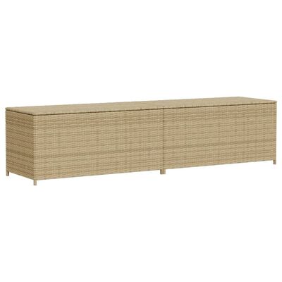 vidaXL Gartentruhe Beige 469L Poly Rattan