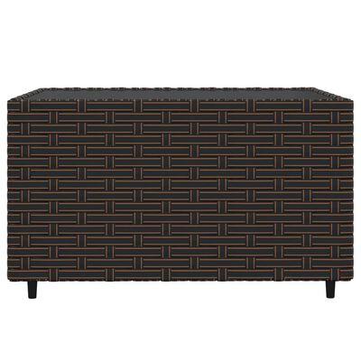 vidaXL 3-tlg. Garten-Lounge-Set mit Kissen Braun Poly Rattan