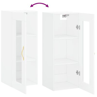 vidaXL Wandschrank Weiß 34,5x34x90 cm