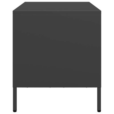 vidaXL TV-Schrank Schwarz 68x39x43,5 cm Kaltgewalzter Stahl